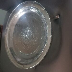 Candle holder display sculpture Green hued glass metal wrought iron‎